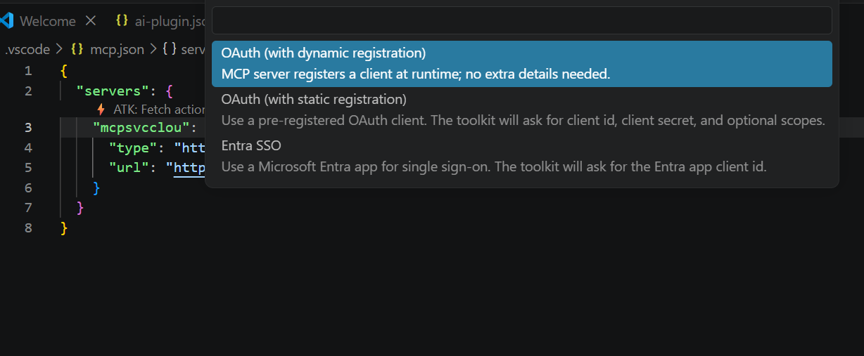 MCP Actions with OAuth