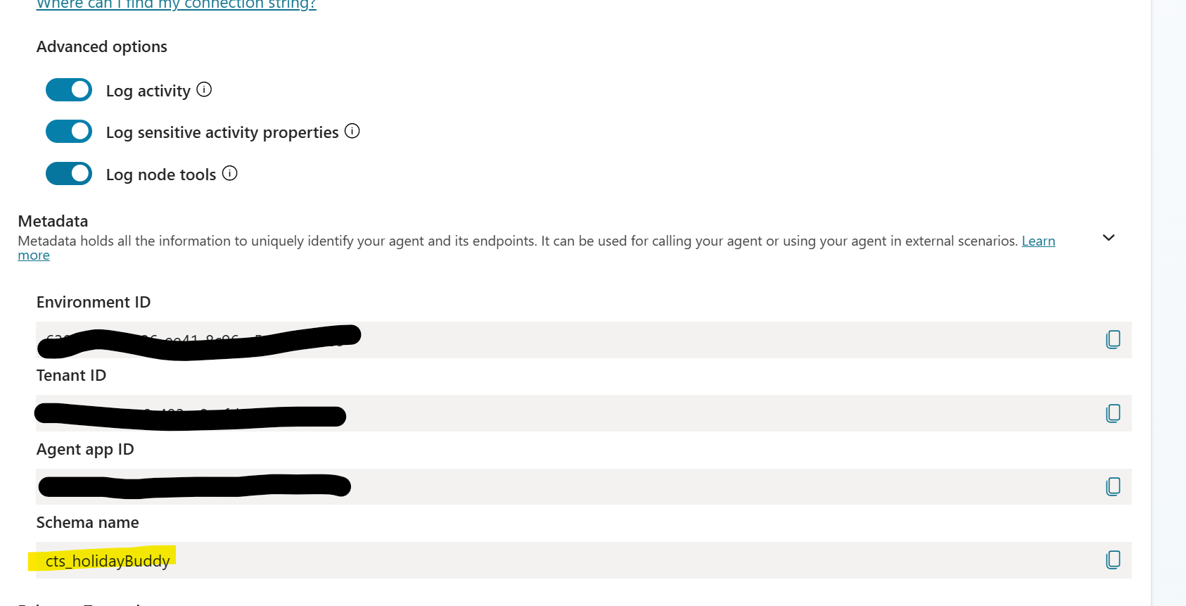 Check Metadata of Application Insights