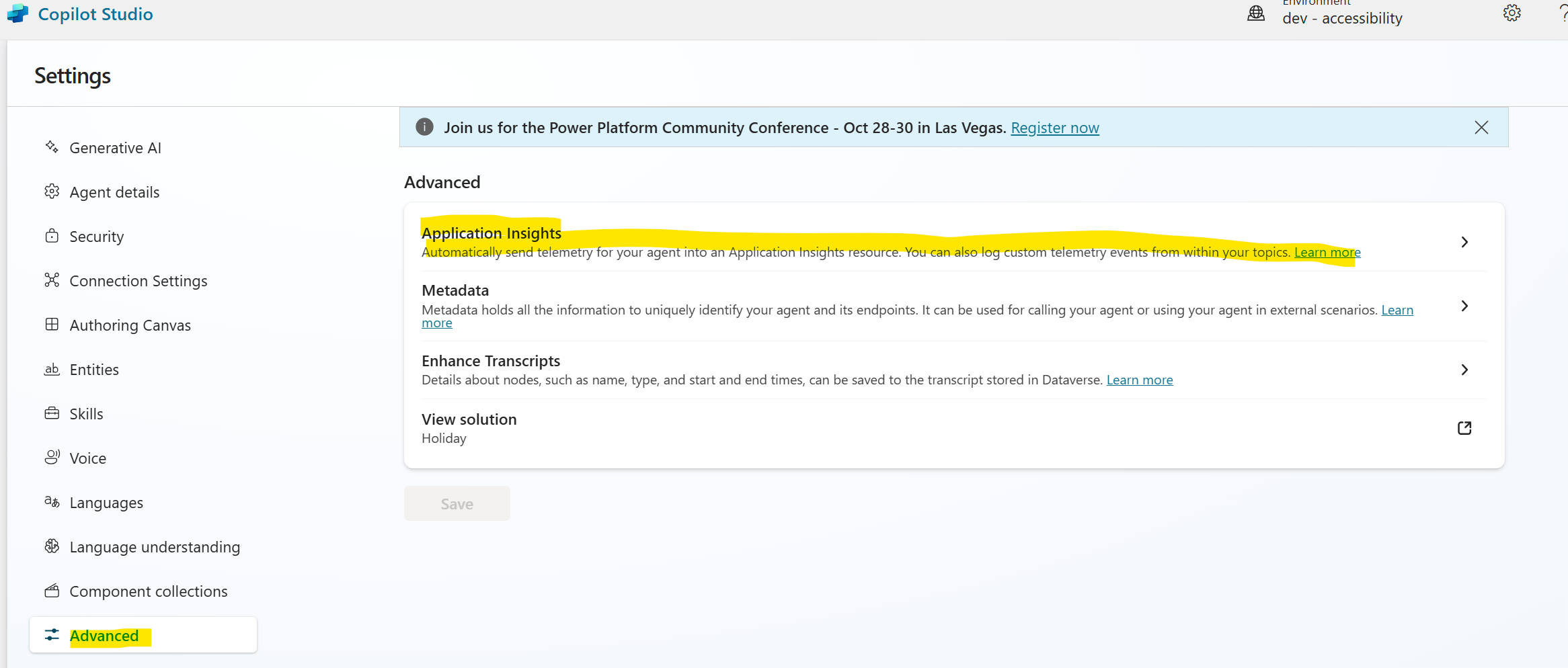Create Application Insights