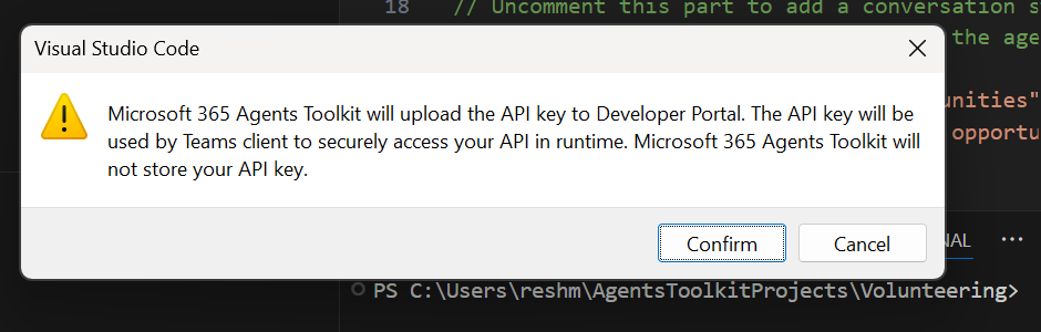 Prompt API key