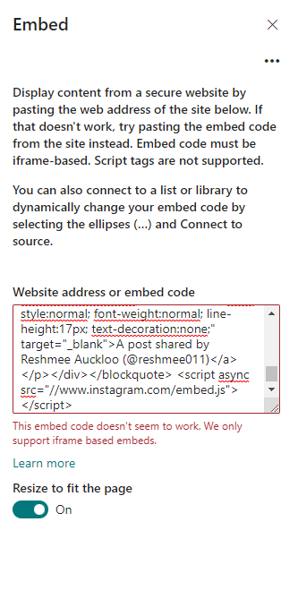 Script Not Supported