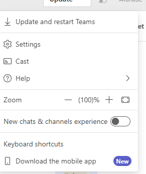 image from Microsoft Teams - Teams icon missing in New chats & channels experience