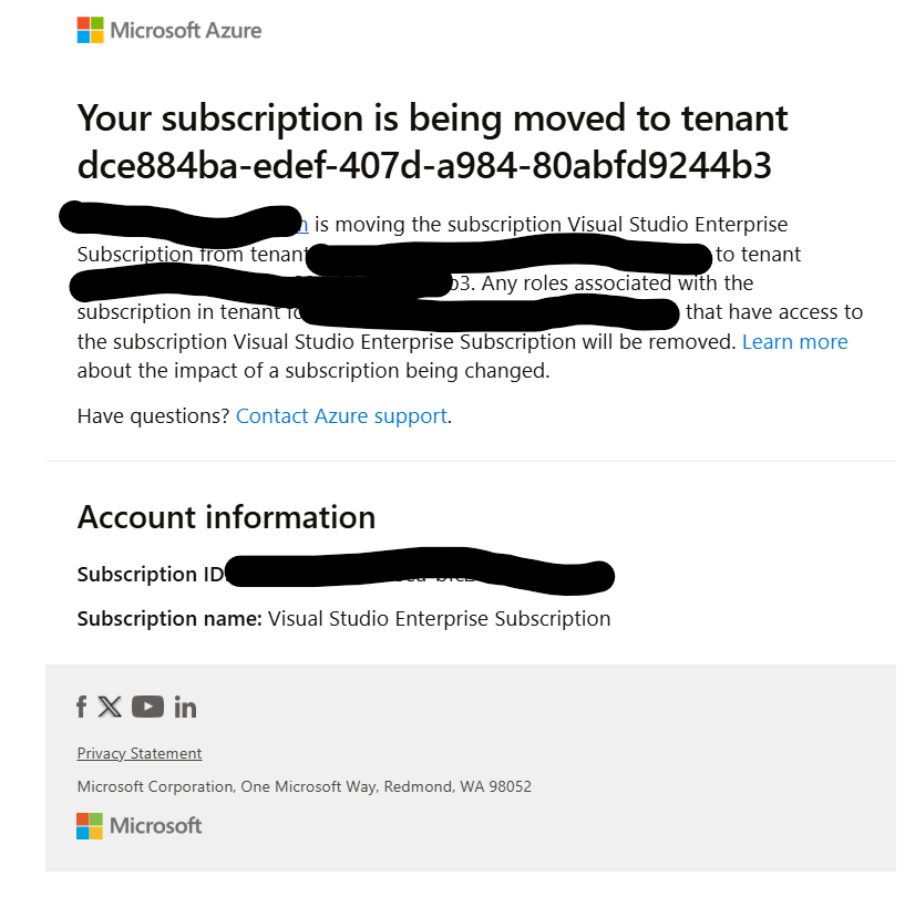 image from Azure Subscription Transfer