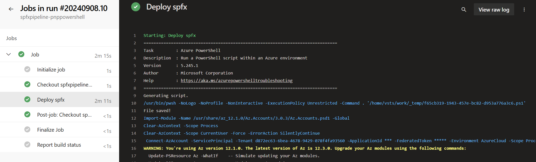 image from Azure DevOps Spfx Deployment Workload Identity Federation