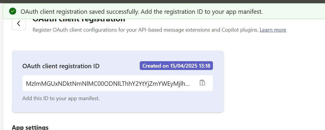 OAuth Client Registration