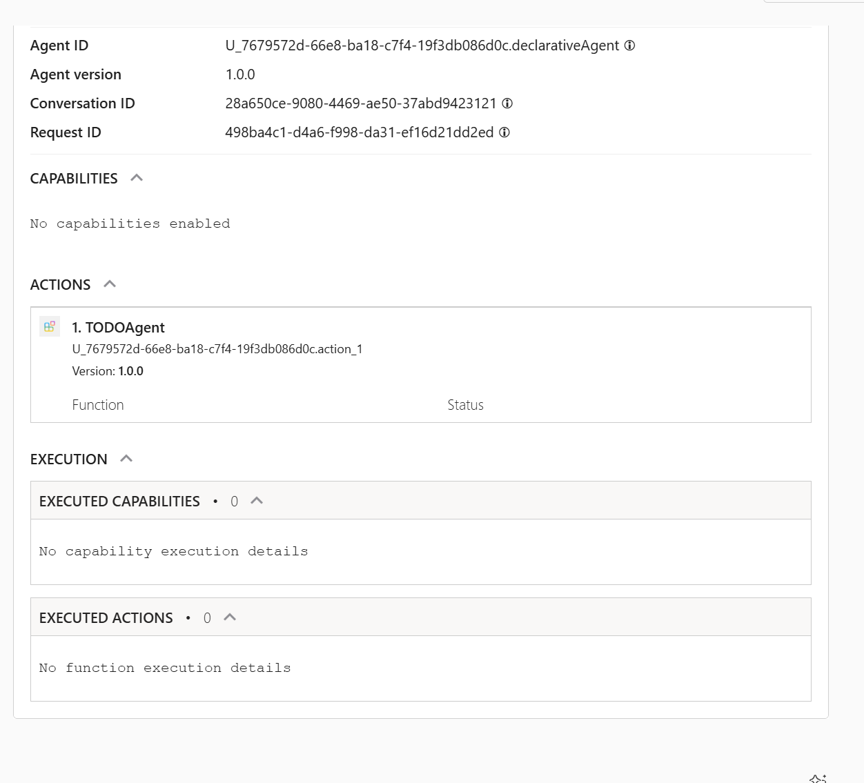 No actions loaded after provisioning