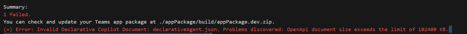 OpenApi document size
