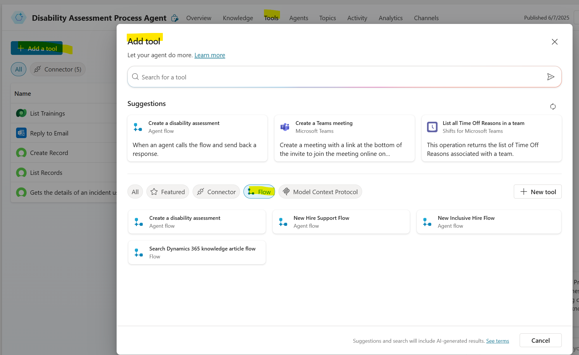 Add Tools