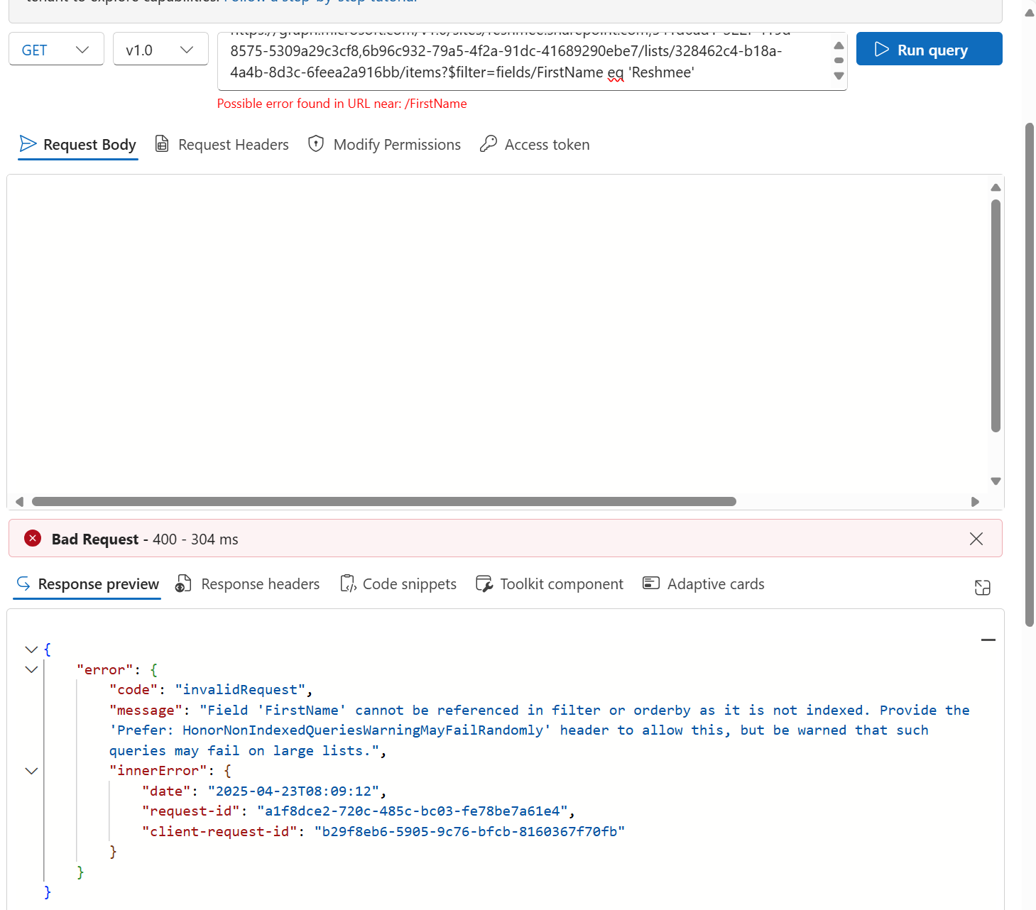 image from Microsoft Graph: Challenges with UserInformationList Search and Filter