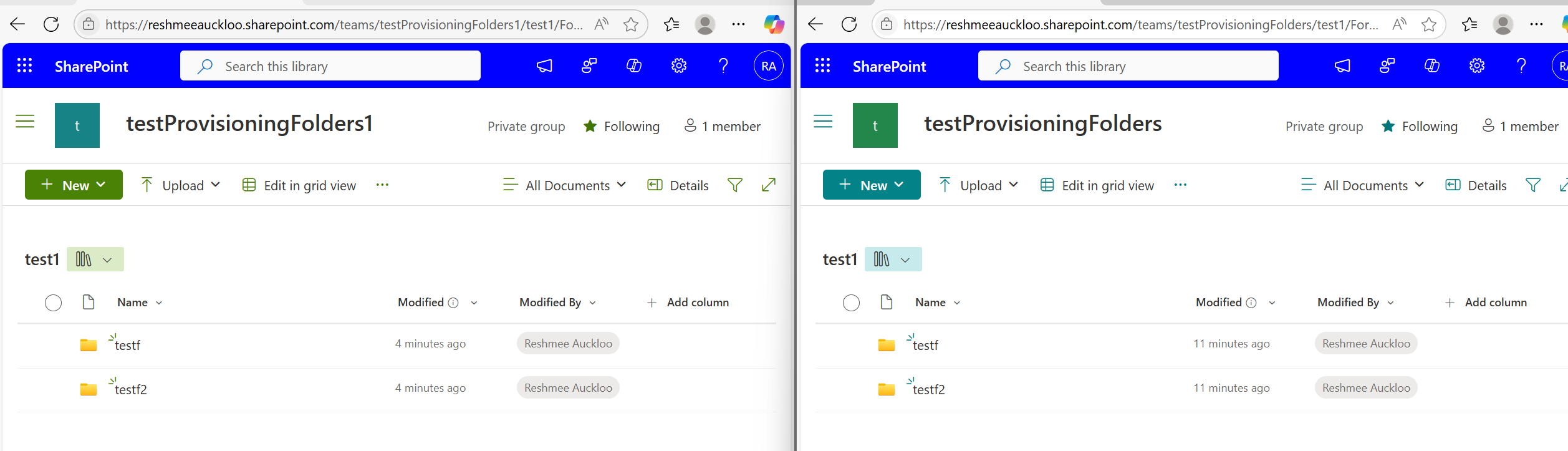 folders replicated