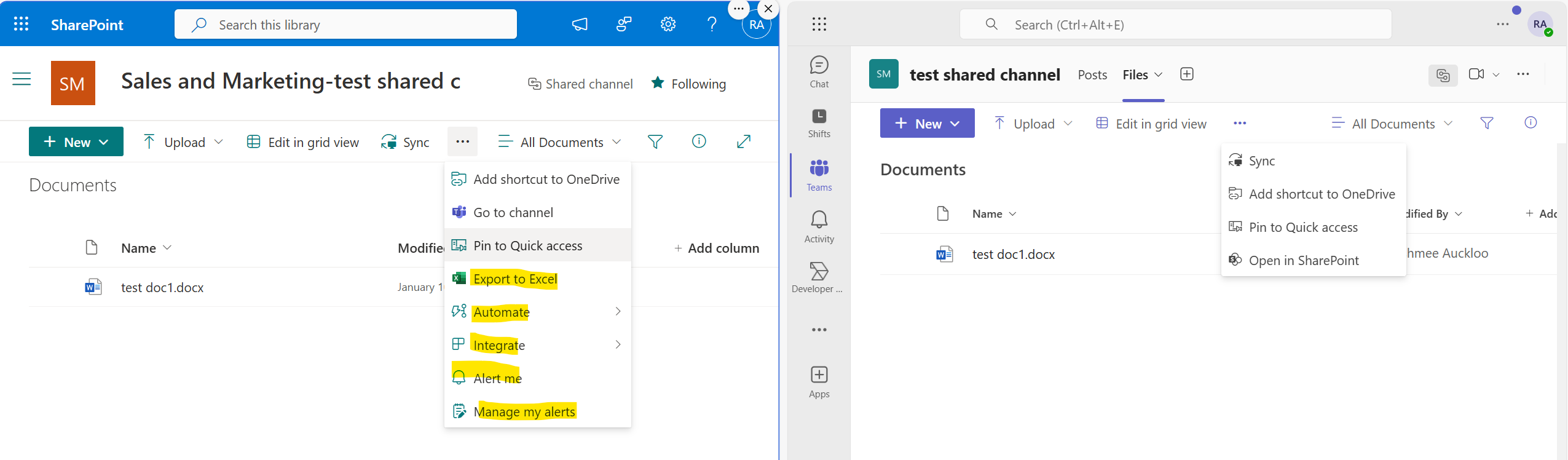 image from Comparing File Collaboration and Search Features: SharePoint vs. Microsoft Teams