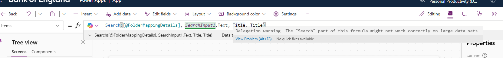 image from Power Apps: Overcoming Delegation Warnings When Searching Title field in SharePoint Lists