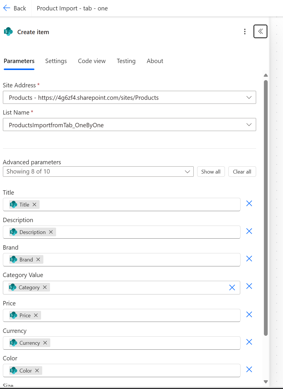 Create item products