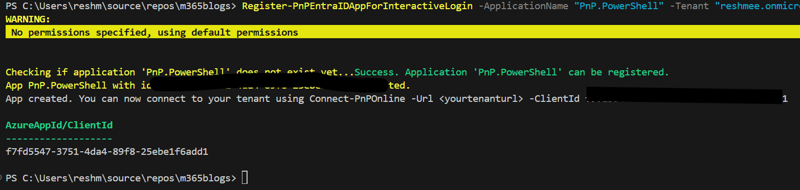 image from Getting Started with PnP PowerShell: Modern Authentication and Multi-Tenant Setup