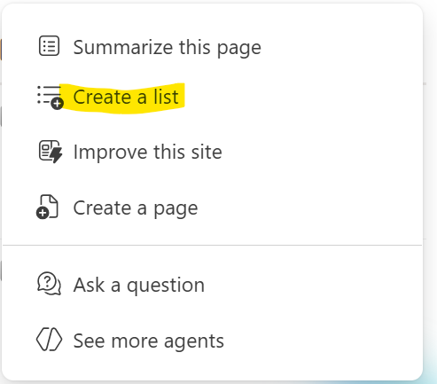 Create A list