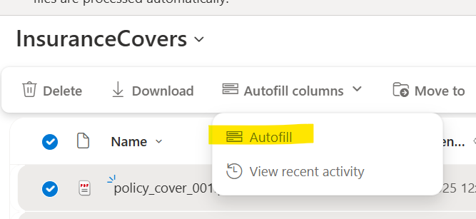 Select all to autofill