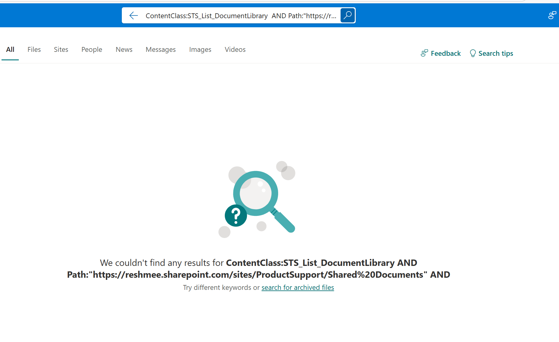 Search By Path not working